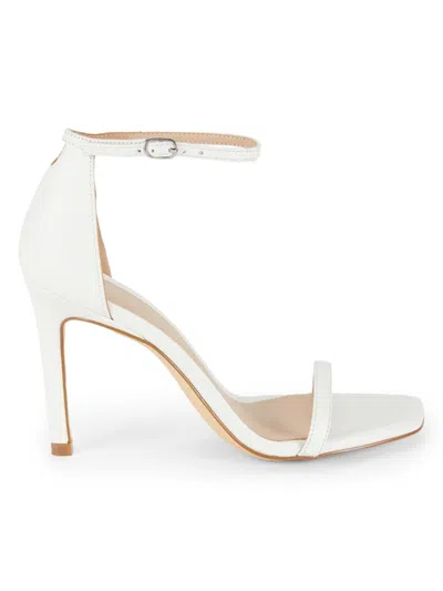 Stuart Weitzman Amelina 95 Sandalen Aus Leder In Weiss