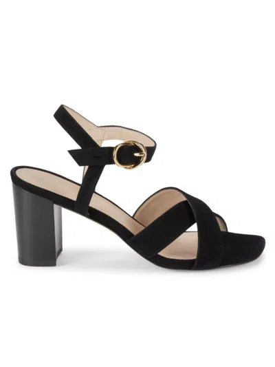 Stuart Weitzman Women's Analeigh Leather Sandals In Black