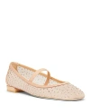 Stuart Weitzman Arabella Mesh Stud Ballerina Flats In Ginger