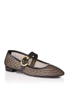 STUART WEITZMAN WOMEN'S ARABELLA MESH MARY JANE BALLET FLATS