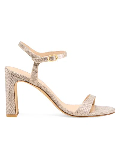 Stuart Weitzman 85mm Babette Metallic Ankle-strap Sandals In Multi