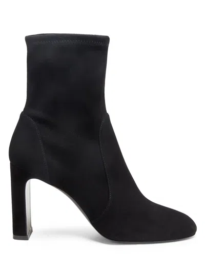 Stuart Weitzman Women's Babette 85mm Suede Booties In Black