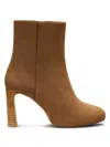 Stuart Weitzman Babette Platform Zip Bootie In Brown