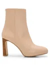 Stuart Weitzman 90mm Babette Leather Platform Booties In Neutral