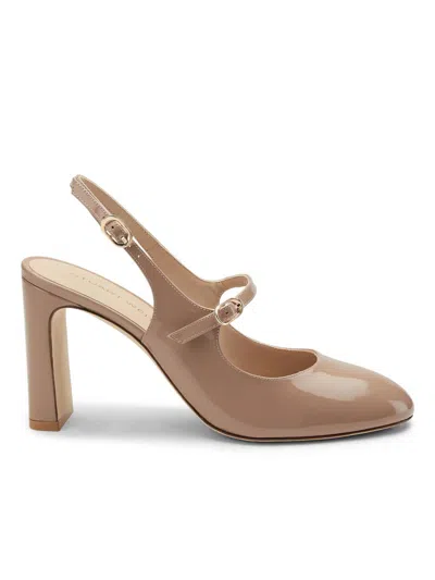 Stuart Weitzman Women's Babette Patent Leather Mary Jane Pumps In Neutral