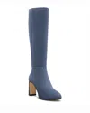 Stuart Weitzman Babette Platform Zip Boot In Blue
