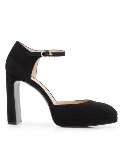 Stuart Weitzman Women's Babette Suede Platform Pumps In Black