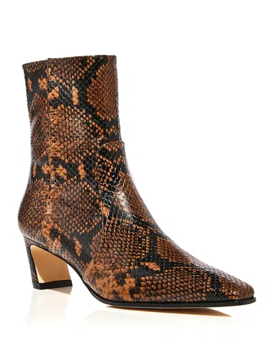 Stuart Weitzman Women's Babette Tubo Leather Ankle Boots In Brown