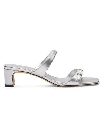 Stuart Weitzman Women's Baby Babette Leather Sandals In Silver