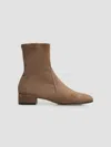 Stuart Weitzman Bacari Leather Bootie In Brown