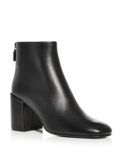 Stuart Weitzman Women's Bacari Leather Ankle Boots In Black