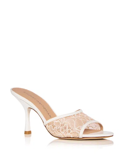 Stuart Weitzman Women's Bareitall 85 Slides In Neutral