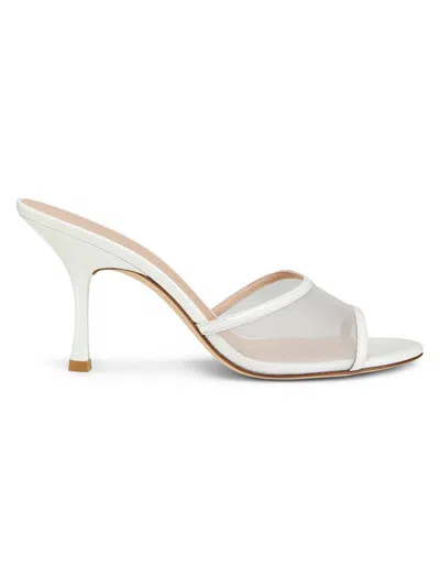 Stuart Weitzman 85mm Bareitall Mesh And Patent Leather Sandals In Multi