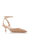 Stuart Weitzman Barelythere 50mm Patent-leather Pumps In Adobe Patent
