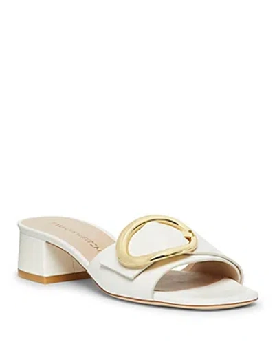 Stuart Weitzman 35mm Benni Mules In White