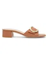 Stuart Weitzman Women's Benni 35mm Leather Sandals In Tan