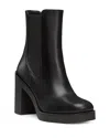 Stuart Weitzman Bethenny Leather Platform Chelsea Booties In Black
