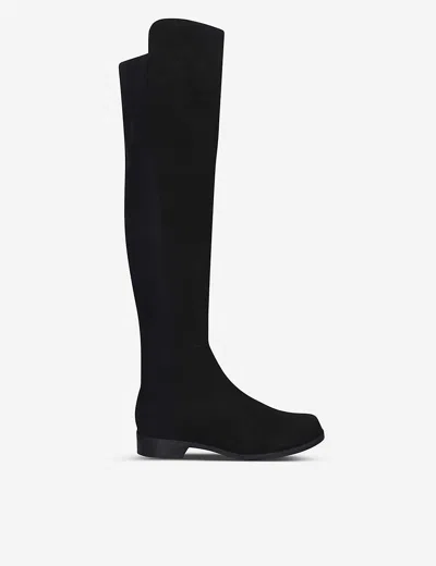 Stuart Weitzman Womens Black 5050 Suede Heeled Over-the-knee Boots