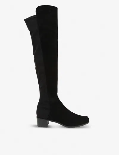 Stuart Weitzman Womens Black Reserve Suede Over-the-knee Boots