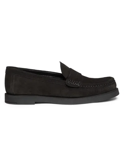 Stuart Weitzman Women's Blake Suede Loafers In Black