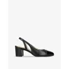 STUART WEITZMAN SLEEK 50 LEATHER SLINGBACK PUMPS