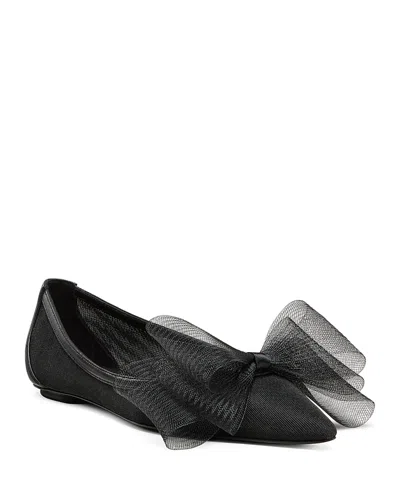 Stuart Weitzman Women's Blushing Bow Flats In Black