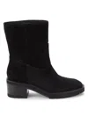 Stuart Weitzman Kaia Suede Ankle Boots In Black