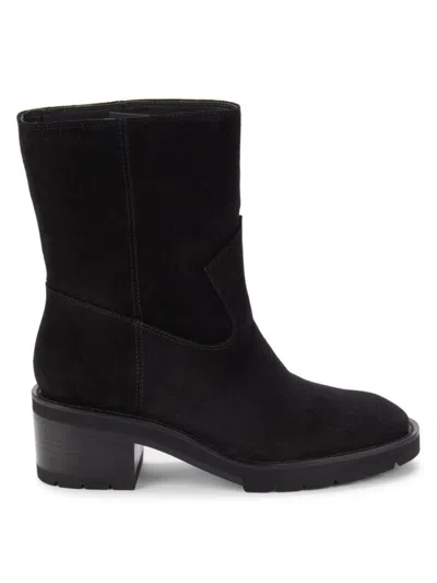 Stuart Weitzman Women's Boulevard Suede Anlke Boots In Black