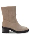 Stuart Weitzman Women's Boulevard Suede Ankle Boots In Topo