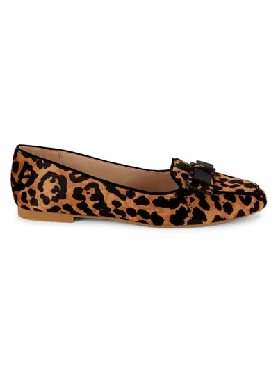 Stuart Weitzman Women's Bowlinda Leopard Print Calf Hair Loafers In Classic