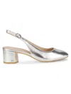 Stuart Weitzman Bridget Slingback Pump In Silver