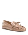 Stuart Weitzman Women's Britt Bow Loafer Flats In Brown