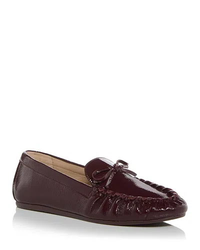 Stuart Weitzman Women's Britt Bow Loafer Flats In Burgundy