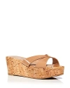 Stuart Weitzman Women's Carmen Platform Slide Sandals In Adobe