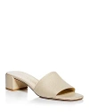 Stuart Weitzman Women's Cayman 35 Block Slide Sandals In Natural