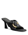 Stuart Weitzman Cece Leather Twisted Ring Slide Sandals In Multi