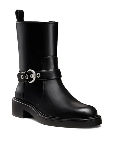 Stuart Weitzman Women's Chrystie Zip Booties In Black