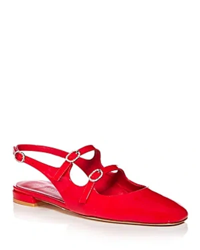 Stuart Weitzman Women's Claris Mary Jane Slingback Flats In Red