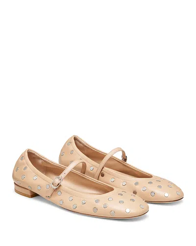 Stuart Weitzman Women's Claris Studded Ballet Flats In Adobe