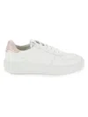Stuart Weitzman Courtside Sneaker In White Pink