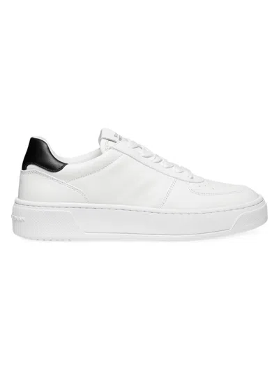 Stuart Weitzman Women's Courtside Low-top Leather Trainers In White Black