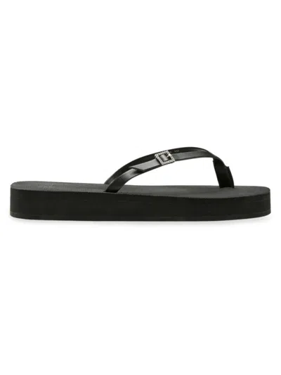Stuart Weitzman Toe Strap Sandals In Black