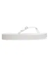 Stuart Weitzman Toe Strap Sandals In White