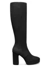 Stuart Weitzman Women's Dayna 100mm Suede Platform Boots In Black