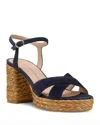 Stuart Weitzman Dayna Platform 80 Sandal In Blue