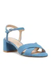 Stuart Weitzman Dayna Denim Crisscross Sandals In Washed