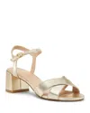 Stuart Weitzman Women's Dayna Block 50 Sandals In Light Gold