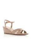 Stuart Weitzman Women's Dayna Demi Wedge Sandals In Barely Beige