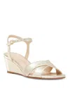 Stuart Weitzman Women's Dayna Demi Wedge Sandals In Light Gold