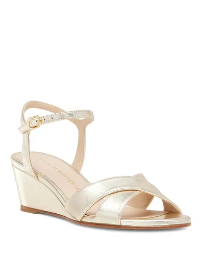 Stuart Weitzman Women's Dayna Demi Wedge Sandals In Light Gold